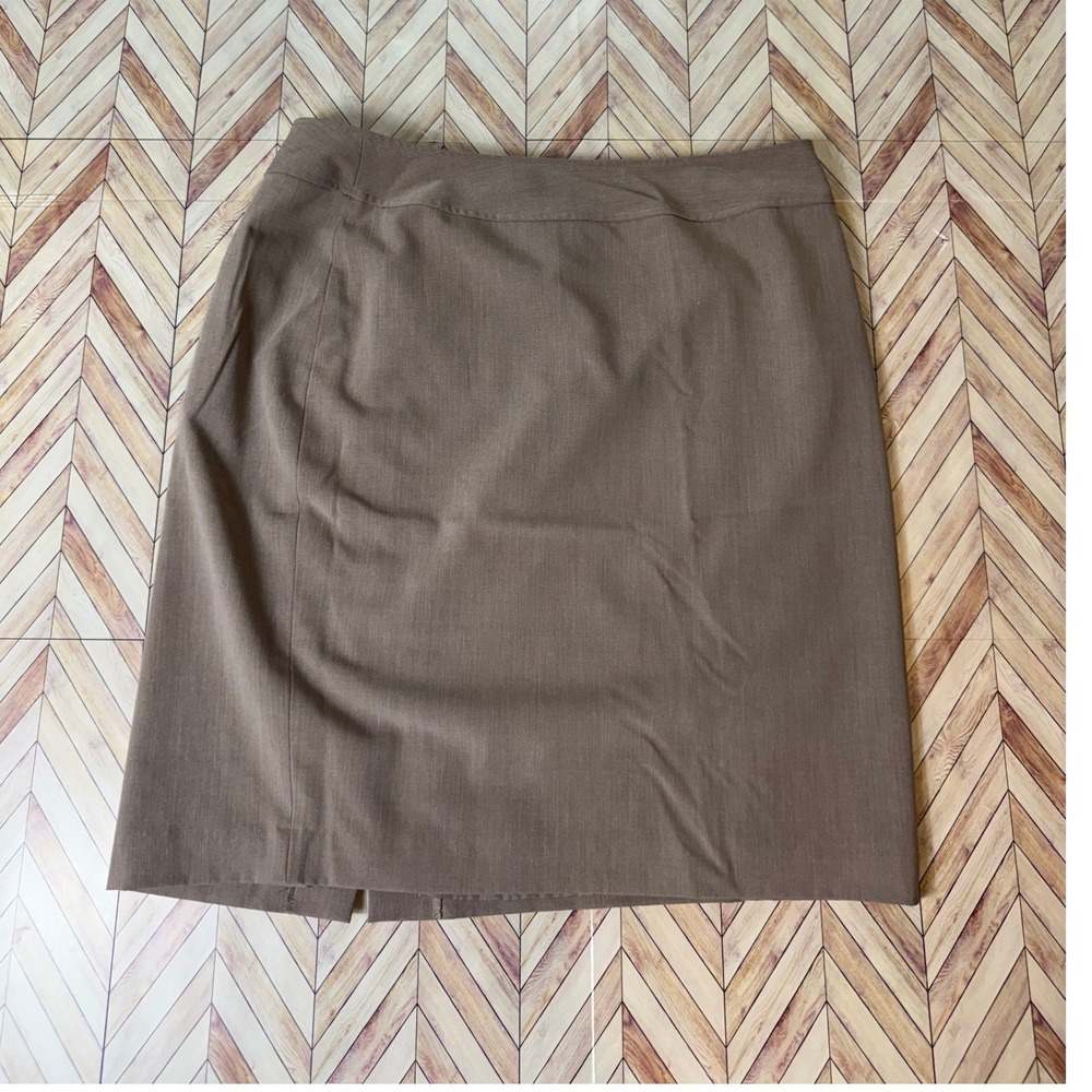 Worthington Works Brown Stretch Pencil Skirt Womens 16 Professional‎ Officecore